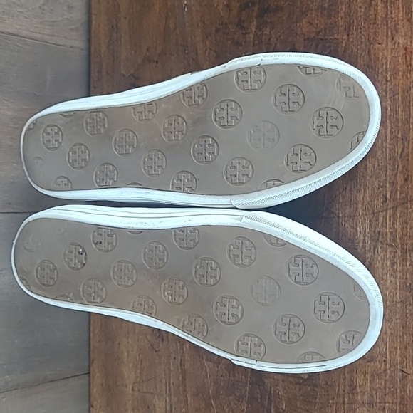 Tory Burch Sneakers Women's sz 6 Green/Cream Floral Slip On Canvas Sneaker - Picture 8 of 12